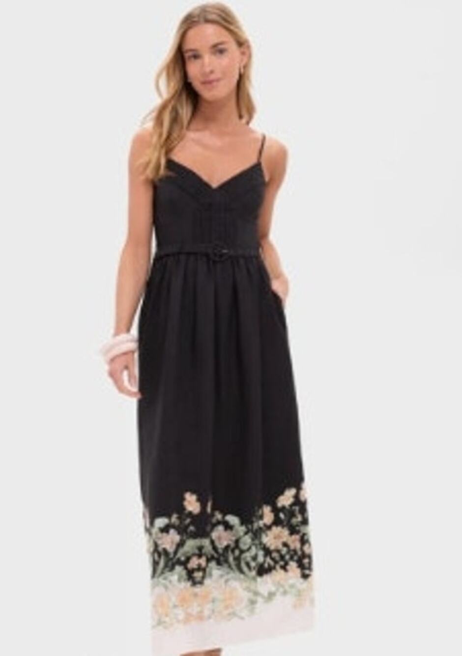 En Saison Tuckernuck Black Ginger Olive Iris Midi Dress Size XS